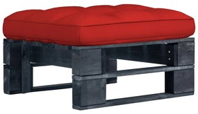 vidaXL fekete impregnált fenyőfa kerti raklapzsámoly