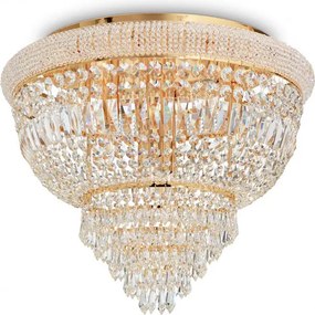 IDEAL LUX 201016 DUBAI PL6 OTTONE Kristály Mennyezeti Lámpa E14 IP20