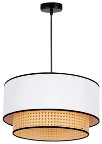 Duolla - Csillár zsinóron BOHO 1xE27/15W/230V átm. 45 cm fehér/rattan