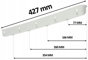 Erga Erga, mennyezeti akasztó ruhaszárításhoz 5x100 cm, fehér, ERG-SEP-10SUSSUF5PP10