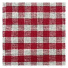 Len párnahuzat 50x50 cm Red Gingham – Linen Tales