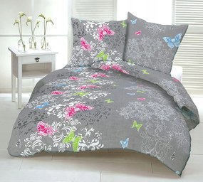 Fakéreg párnahuzat 40x40 732a szürke pillangók színes gomb dísz