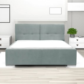 Kárpitozott ágy tárolóval és FOLLER matraccal 140x200 cm Menta