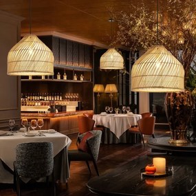 Immax 08264L - Csillár zsinóron PELO 1xE27/40W/230V átm. 40 cm rattan