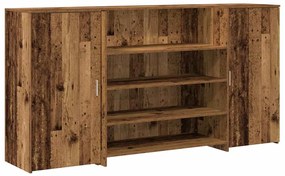 recepciós pult antik fa 200x50x103,5 cm szerelt fa