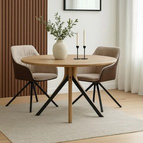 Avenberg LARO Étkezőszék szett - 2db, forgó, bézs-barna