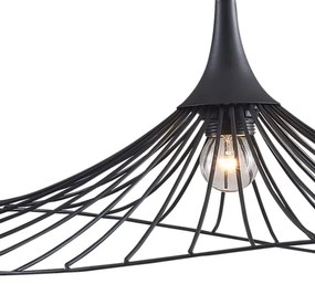 Csillár zsinóron ARIELLE 1xE27/20W/230V átm. 50 cm fekete