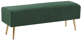 Sötétzöld bársony ülőpad 118 x 42 cm PATERSON Beliani