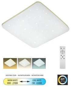 LED Dimmelhető mennyezeti lámpa MANA LED/36W/230V 2700-6500K  + távirányító