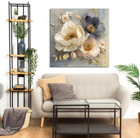 DUBLEZ | Fából készült virág kép - Bazsarózsa