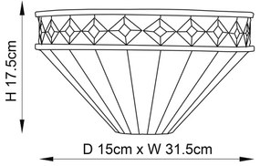 Endon 64149 - Tiffany FARGO fali lámpa 1xE14/40W/230V