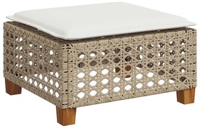 8 részes bézs polyrattan kerti ülőgarnitúra párnával