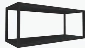 Akasztós polc fém fali fekete Loft 90 cm