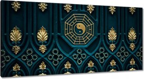 Festmények 115x55 Absztrakt Arany harmónia