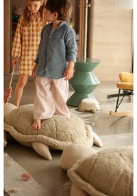 Zöld-krémszínű gyerek babzsákfotel Mrs. Turtle – Lorena Canals