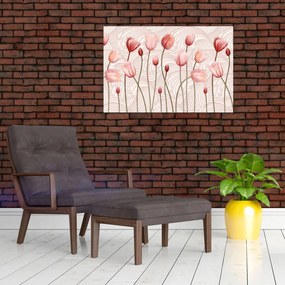 Kép - rózsaszín tulipán (90x60 cm)