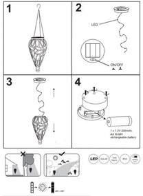 Globo 36131 - LED Napelemes lámpa SOLAR LED/0,9W/3,2V IP44 átlátszó