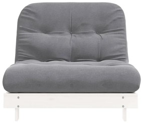 fehér tömör fenyőfa futon kanapéágy matraccal 100 x 206 x 11 cm