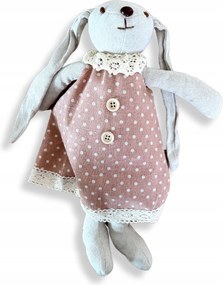 Húsvéti nyuszi kislány rózsaszín ruhában 33cm