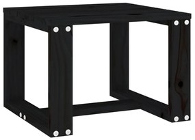 fekete kerti tömör fenyőfa kisasztal 40x38x28,5 cm