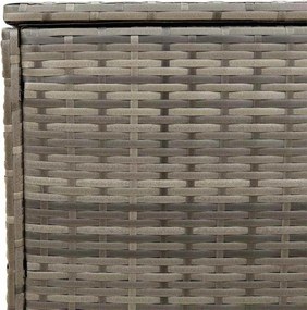 Szürke Polyrattan Kültéri Párna Doboz 100X55X55,5 Cm