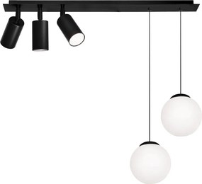 KAJA K-4138 ALBIO Fekete Színű Mennyezeti Lámpa 3+2xGU10 + E14 10W IP20