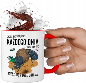 Fehér Bögre Piros Belsővel Élvezd A Mintákat