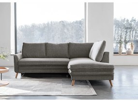 Szürke kinyitható sarokkanapé (jobb oldali) Charming Charlie – Miuform