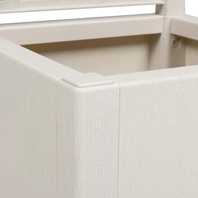Kerti Ültető Edény Trellis-szel Fehér 36x36x140 cm PP