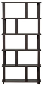 Sötétbarna tölgyfa könyvespolc 90x186x30 cm Riss – WOOOD