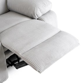 Modern Relaxfotel Szürke Kordbársony Kárpittal. ARTURO