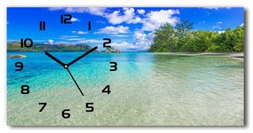 Négyszögletes üvegóra vízszintesen Strand seychelles pl_zsp_60x30_f_93635847