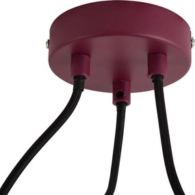 Design Piros Függőlámpa Opálüveggel 3-lámpás - Tulip