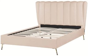 Franciaágy 140 cm Mirabell (bézs) (ágyráccsal) (USB porttal). 1081444