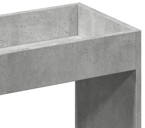 betonszürke szerelt fa magasszekrény 92 x 33 x 180 cm