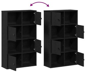 Könyvespolc fekete tölgy 60x24x101,5 cm Gépesített fa