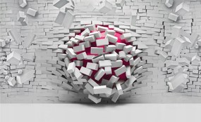 Tapéta Tégla tér áttörés gömb dinamika perspektíva 300x210 +ragasztó