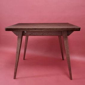 Bővíthető étkezőasztal kőrisfa dekoros asztallappal 65x90 cm Envelope – Ragaba