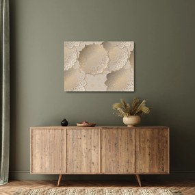 Kép - Mandalák arany tónusokban (üvegen) (70x50 cm)