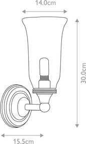 Elstead Lighting AUSTEN BATH-AUSTEN2-PC Fali lámpa 1x40W/G9 IP44