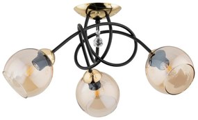 Felületre szerelhető csillár MODENA 3xE27/60W/230V fekete/arany/bézs