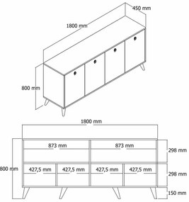 Elite Walnut 2 szekrény