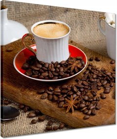 Vászonkép 40x40 Kávé a reggelben