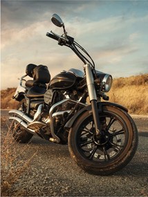 Flizelin fotótapéta Motorkerékpár út ég kaland aszfalt 184x254 +ragasztó