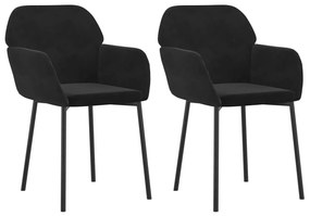 2 db fekete bársony étkezőszék