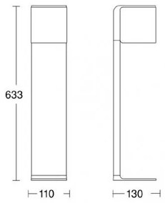 Steinel 055486 - LED Kültéri oszlopos lámpa érzékelővel LED/9,5W/230V IP44