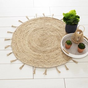 COZY LUREX kerek juta szőnyeg 80 cm