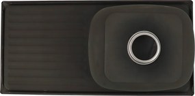 Rozsdamentes mosogató szifonnal, 91x45, VIRTUS