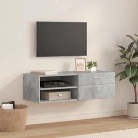 TV szekrény fiókkal Magasfényű fehér 100.5 x 39 x 30 cm Faanyag