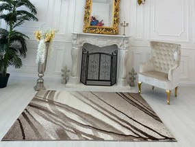 Nora 6038 bézs modern szőnyeg 60 cm-es szett